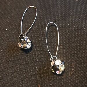Black and crystal earrings